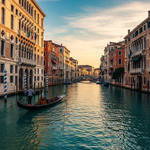 A well composed photo of a Venice canal, an example of how to learn travel photography tips and apply them.