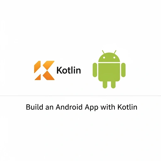 The Kotlin and Android logos side by side, illustrating how to build an Android app with this Kotlin guide.